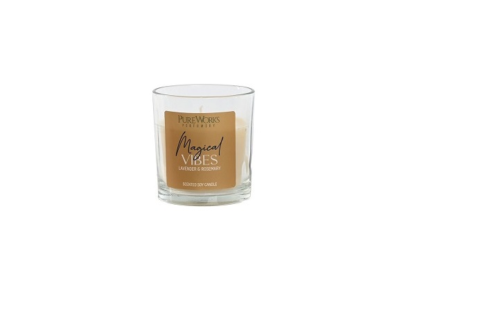 VELA CERA CRISTAL 8X8X10CM 120GR SCENTED SOY CANDL